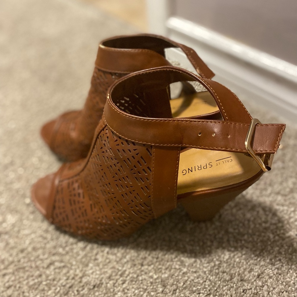Mule sandals cognac colour